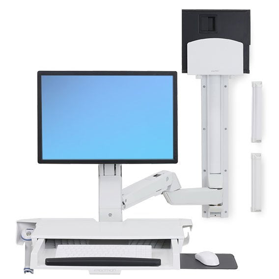 Ergotron Sit-Stand Combo Extender - Short - Componente De Montaje (Brazo De Extensión, Soporte De Pared Con Führungsschiene, Armabdeckung)