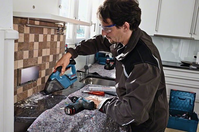 Aspirador  Bosch Professional Gas 12v/10.8v-Li Professional De Mano Azul, L-Boxx 102, Sin Batería Ni Cargador 06019e3001