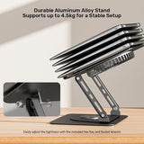 Unitek Ot1098agy01 Adjustable Laptop Stand With Detachable Cooling Fan Silver