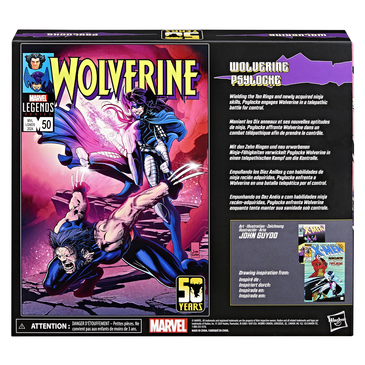 Set Figuras Hasbro Marvel Legends Series Wolverine & Lady Psylocke