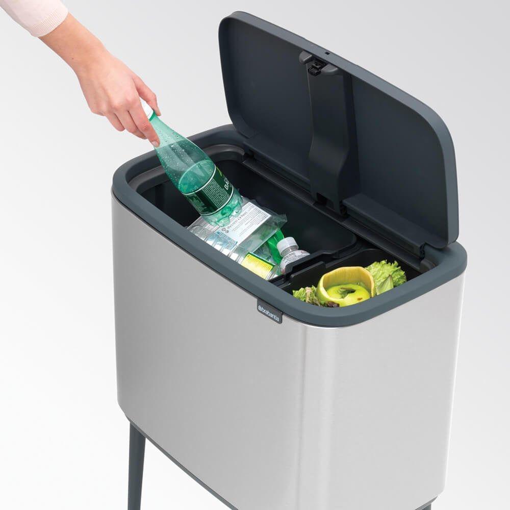 Brabantia Bo Touch Bin Steel Matt Fpp, 11 + 23 L