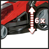 Cortacésped Inalámbrico Einhell Ge-Cm 36/43 Li M-Solo, 36v (2x18v) (Rojo/Negro, Sin Batería Ni Cargador)