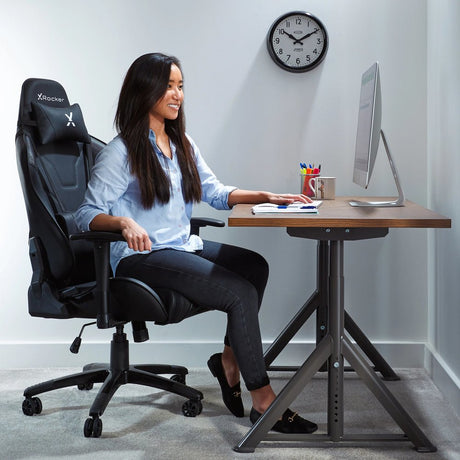 EAN 0094338210323 - X Rocker 2021032 silla para videojuegos Butaca para jugar Asiento acolchado Negro imagen 5