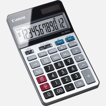 Calculadora Canon Hs-20tsc  Financiera Negro, Plata