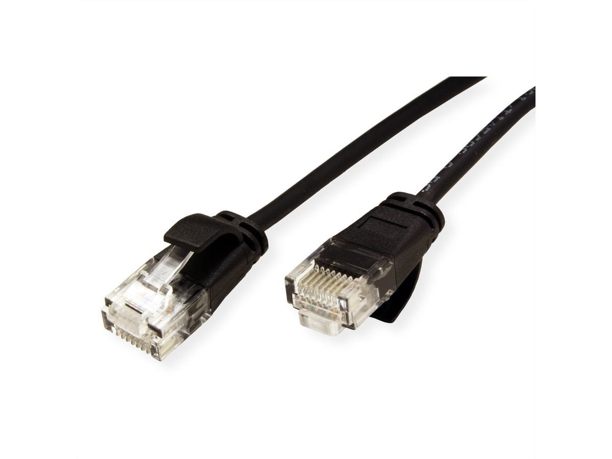 Roline Verde Utp Cable De Red Cat.6a (Class Ea), Lsoh, Slim, Schwarz, 3 M