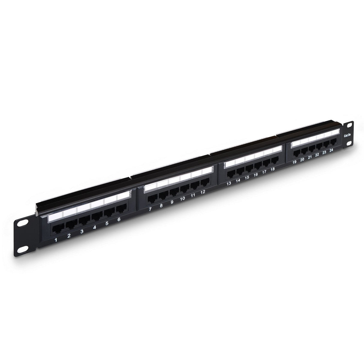 Aisens Patch Panel De 24 Puertos Rj45 Cat.5e Utp - 19" 1u Dual Idc - Negro