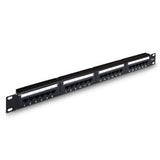 Aisens Patch Panel De 24 Puertos Rj45 Cat.5e Utp - 19" 1u Dual Idc - Negro