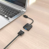 Aisens Conversor Hdmi A Svga, Hdmi A/M-Svga/H, Negro, 15cm