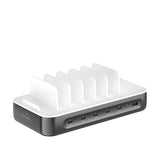 4smarts Ladestation Team 100w 5c 1a Inkl. 6 Cable. Spacegrau