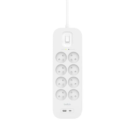 EAN 0745883855612 - Belkin SRB003CA2M limitador de tensión Blanco 8 salidas AC 2 m imagen 2