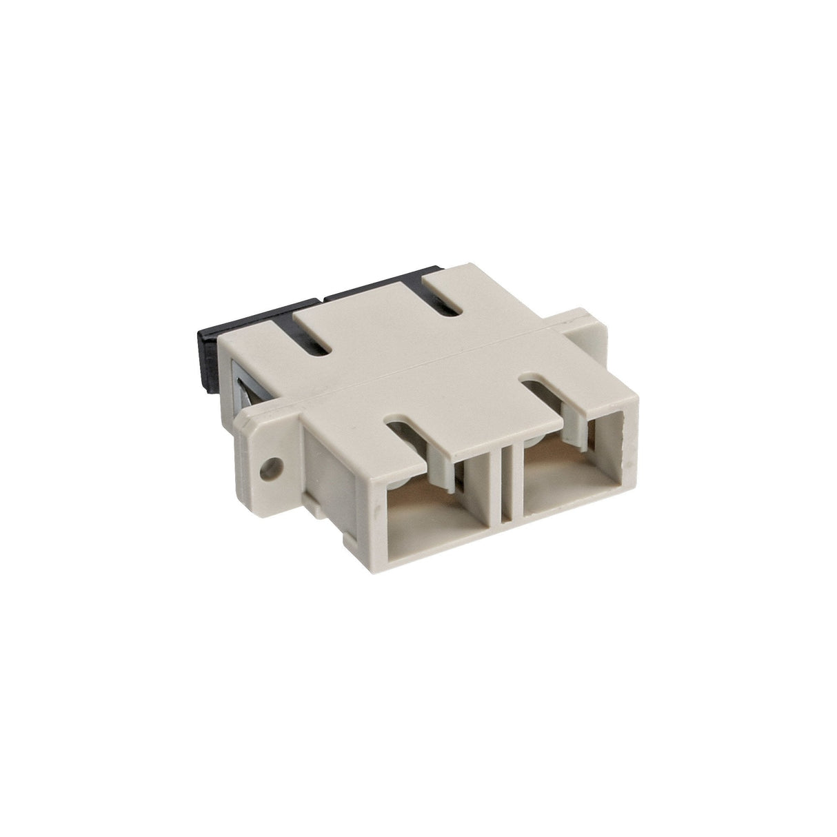 Adaptador De Fibra Óptica Inline Duplex Sc/Sc Mm Funda De Cerámica Con Brida Gris