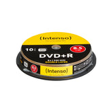 Intenso Dvd+R 8,5gb 8x Speed, Double Layer Cakebox 10