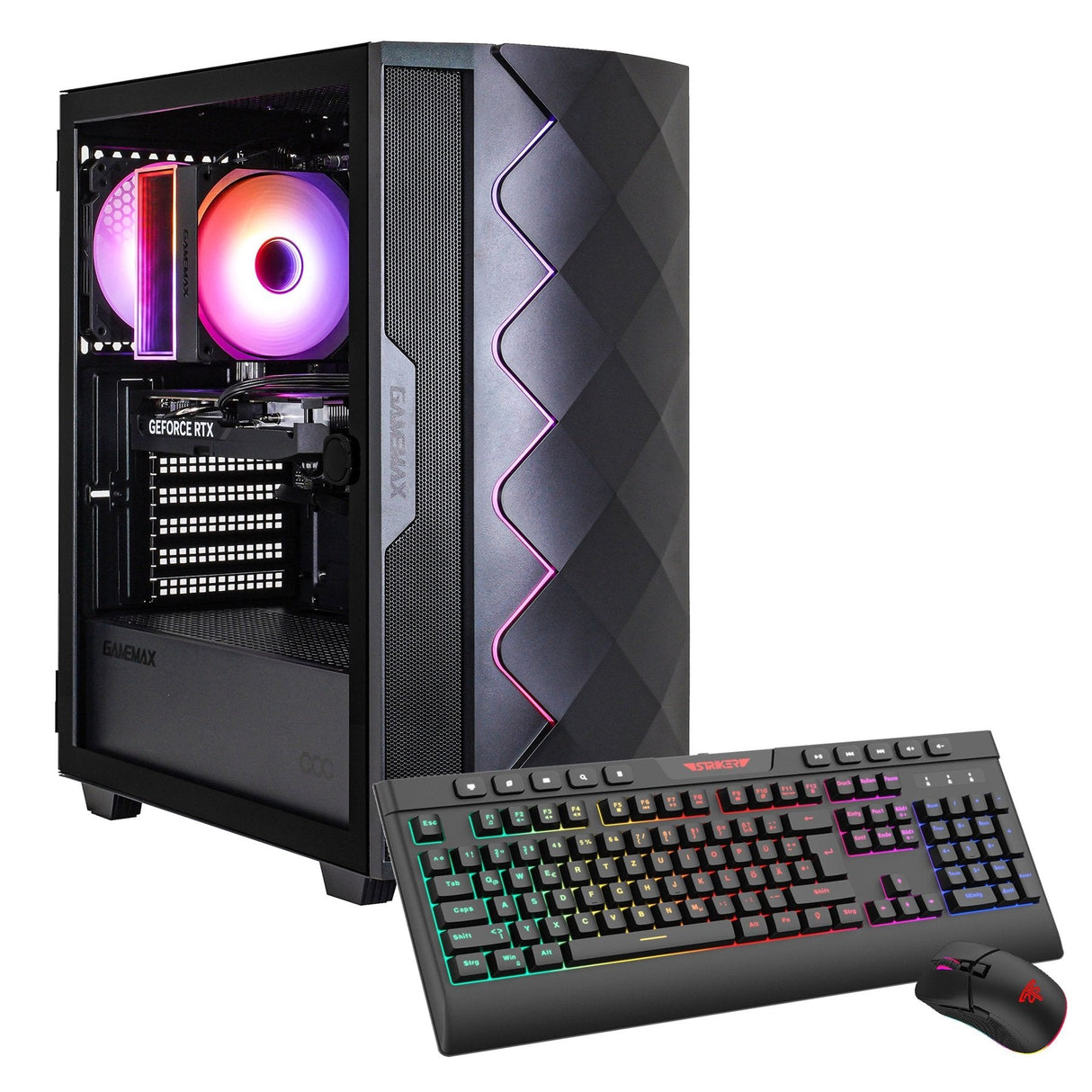 Pc  Gaming Hyrican Gamemax Diamond Bk 7795 Ryz5-5500 16gb 1tbssd Rtx5050 W11 Home