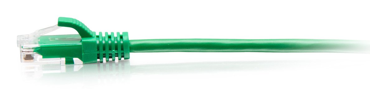 C2g 1ft (0.3m) Cat6a Snagless Unshielded (Utp) Slim Ethernet Network Patch Cable Green Cable De Interconexión Rj-45 (M) A Rj-45 (M) 30 Cm 4.8 Mm Utp Cat 6a Moldeado Sin Enganches Verde