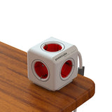 Regleta Powercube Extended 5 Tomas White/Red 1.5m