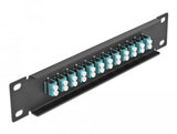 Delock 66768 Panel De Conexión De Fibra Óptica De 10" De 12 Puertos Lc Duplex Aguamarina 1u Negro