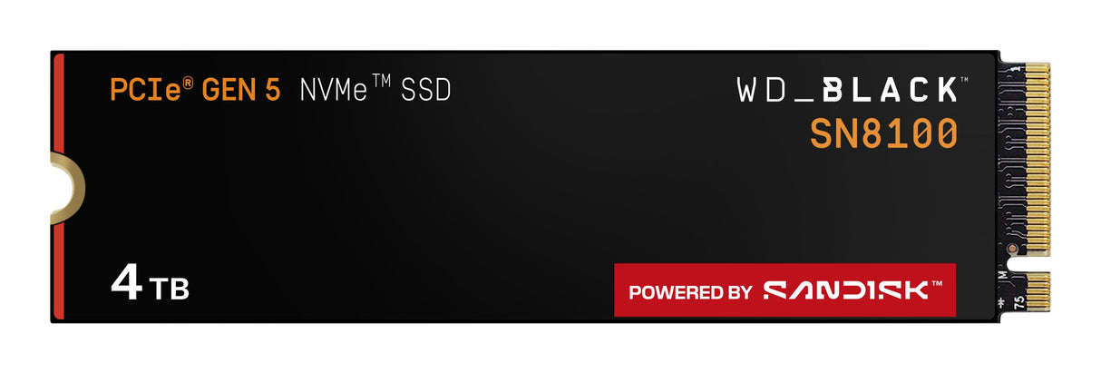 EAN 0619659220891 - SanDisk Black WD_BLACK SN8100 NVMe 4 TB M.2 PCI Express 5.0 TLC 3D NAND imagen 1
