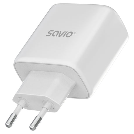 EAN 5905106070221 - Savio LA-12 cargador de dispositivo móvil Universal Blanco Corriente alterna Carga rápida Interior imagen 2