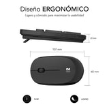 Teclado Y Ratón Inalámbrico Subblim Combo Business Slim Cssw10 Negro