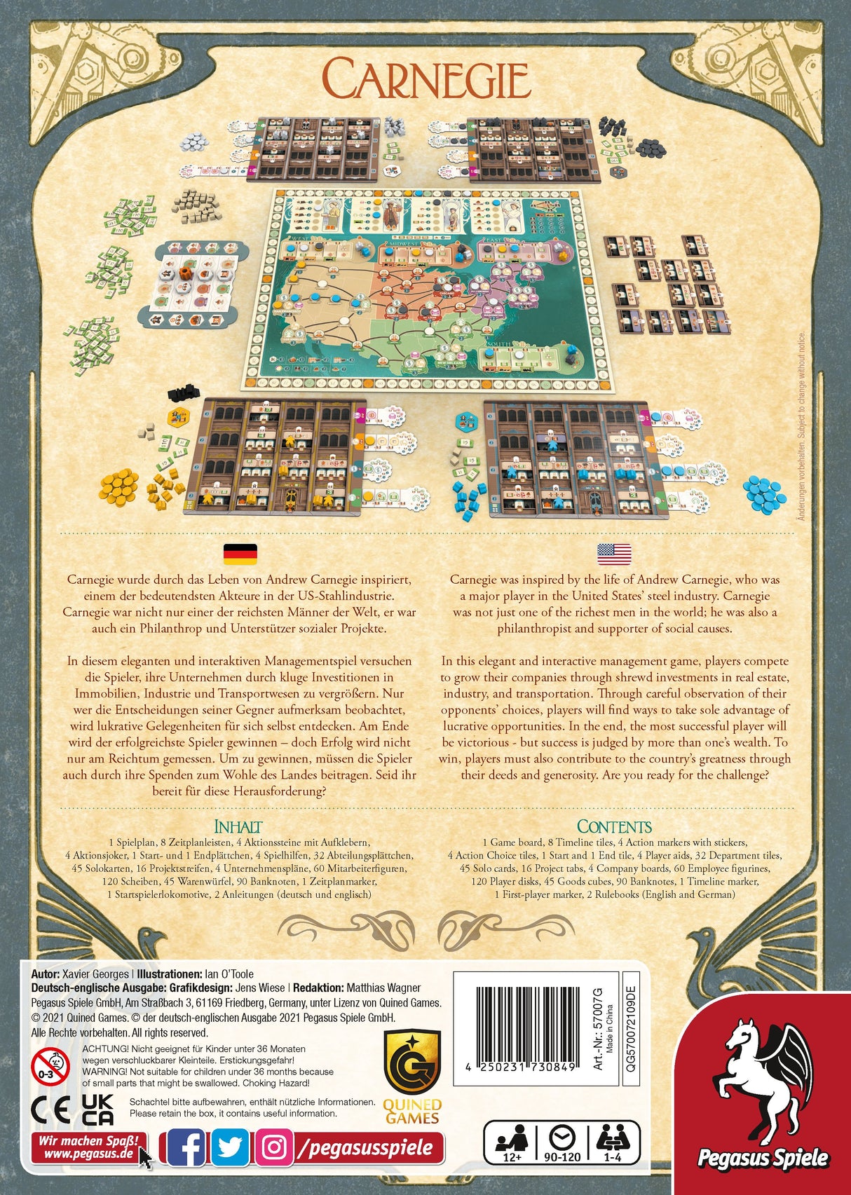 EAN 4250231730849 - Pegasus Spiele Carnegie Juego de mesa Simulación económica imagen 4