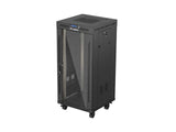 Lanberg Rack Cabinet 19" Free-Standing 24u 600x600 Flat Pack With Glass Door Lcd Negro V2