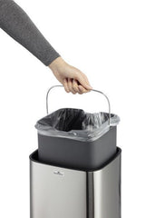 Papelera Con Sensor Durable No Touch 12l Plata Metalizada
