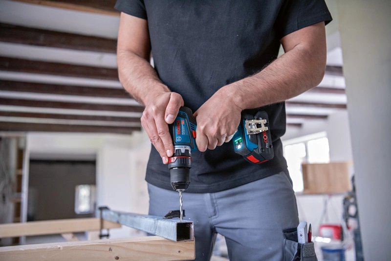 Bosch Professional Taladro/Destornillador Inalámbrico Gsr 18v-90 Fc Professional, 18 Voltios Azul/Negro, 2x Batería Procore18v 4.0ah, En L-Boxx 06019k6200