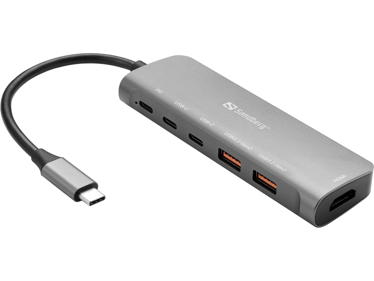 Usb-C Dock Hdmi + 2xusb-A +  2xusb-C + Pd100w Usb-C Dock