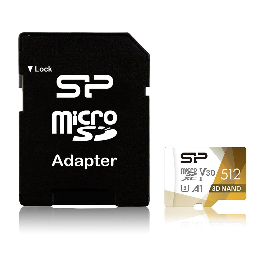 Silicon Power Memory Card Superior Pro Micro Sdxc 512gb Uhs-I U3 V30 +Adapter
