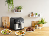 Freidora Tefal Easy Fry Mega Ey855d10 Sencillo 7,5 L Independiente 2020 W Freidora De Aire Caliente Negro, Acero Inoxidable