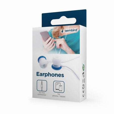 EAN 8716309077156 - Gembird GMB Audio MHP-EP-001-B auricular y casco Auriculares Alámbrico Dentro de oído Música Azul, Blanco imagen 2