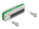 Delock 66479 Filtro De Supresión De Interferencias Rf/Emi D-Sub De 25 Pines Macho A Hembra Con Filtro De Paso Bajo Capacitivo
