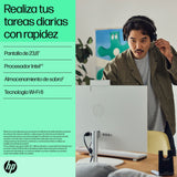 All In One Hp 23,8" Fhd Intel Core I3-N300 8gb 512gb Ssd, Sin Sistema Operativo Blanco - Teclado Qwerty Español