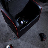 EAN 0094338220216 - X Rocker 2022021 silla para videojuegos Silla gaming Asiento acolchado Negro, Rojo imagen 3
