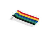 Paquete De 12 Tiras De Velcro Lanberg Org01-Mt150-Mc6 Para Organizar Cables 12mm*15cm Colores Blanco/Negro/Verde/Azul/Amarillo/Rojo