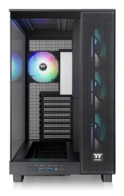 Thermaltake View 380 Xl Tg Argb, Caja Tipo Torre Negra, Vidrio Templado X 2 Ca-11e-00m1wn-00