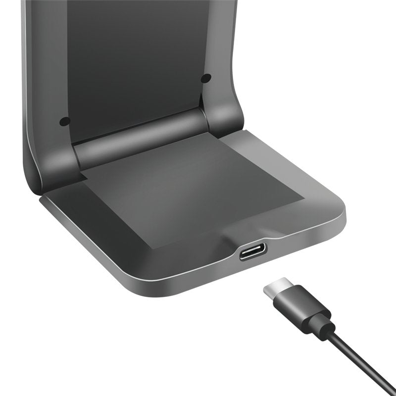 Logilink Wireless Quick Charging Stand 15 W, Twin Coil, Negro