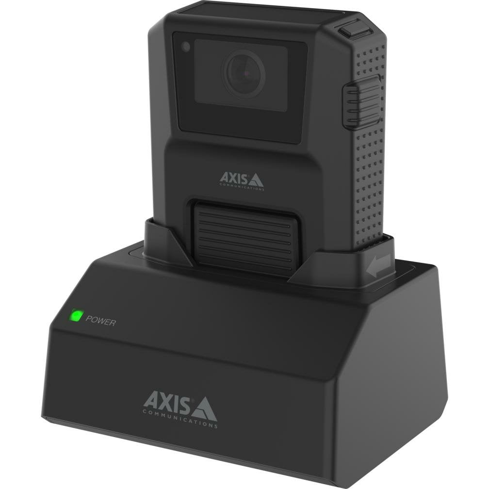 Axis W700 Mk Ii Estación De Sincronización Y Carga 1 Bahía + Adaptador De Corriente Ca 15 Vatios (Conector Para El Cuerpo De La Cámara) Ncs S 9000-N Negro Europa Para Axis W101 W101 Body Worn Camera W120 W800