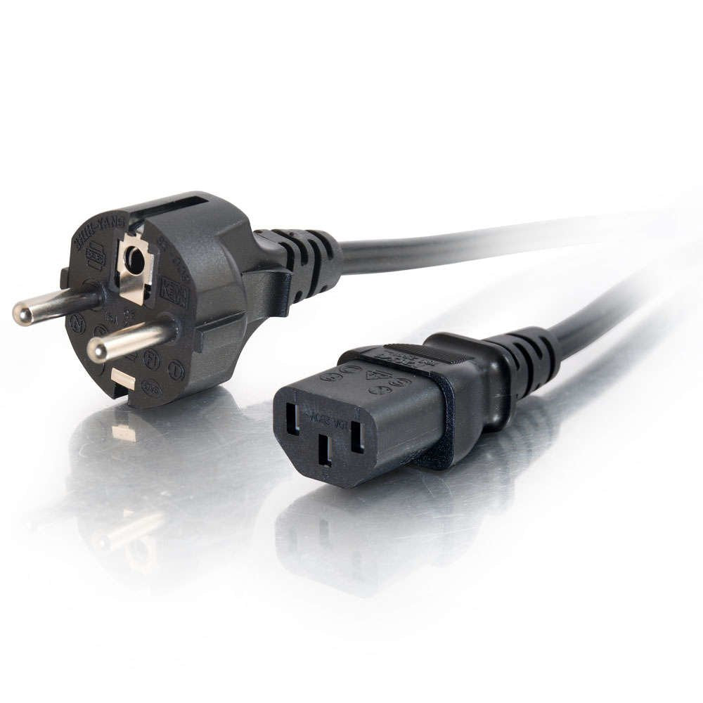 C2g Cable De Alimentación Europeo 16 Awg De 3 M (Iec320c13 A Cee7/7)