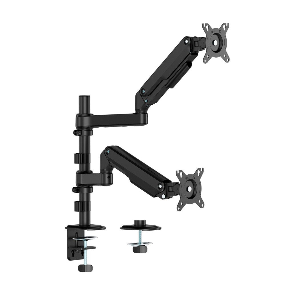 Aisens Soporte De Mesa Eco Contrapeso Giratorio E Inclinable Para Monitor/Tv 9kg (3 Pivotes, 2 Brazos) De 17-32, Negro