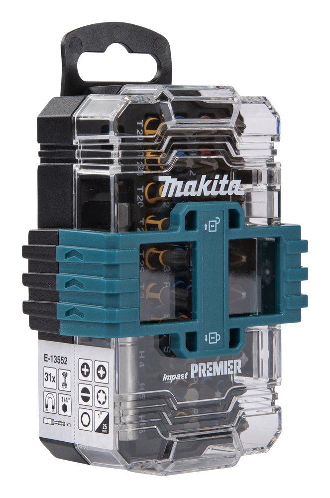 31 Dalies Sukimo Antgaliu Rinkinys Makita E-13552 Impact Premier Torsion