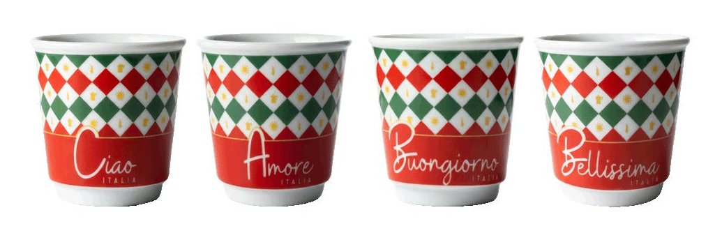 Set 4 Biccherini Tricolore