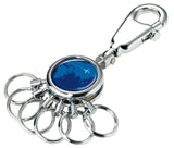 Llavero Troika Around The World De Anilla Azul, Plata