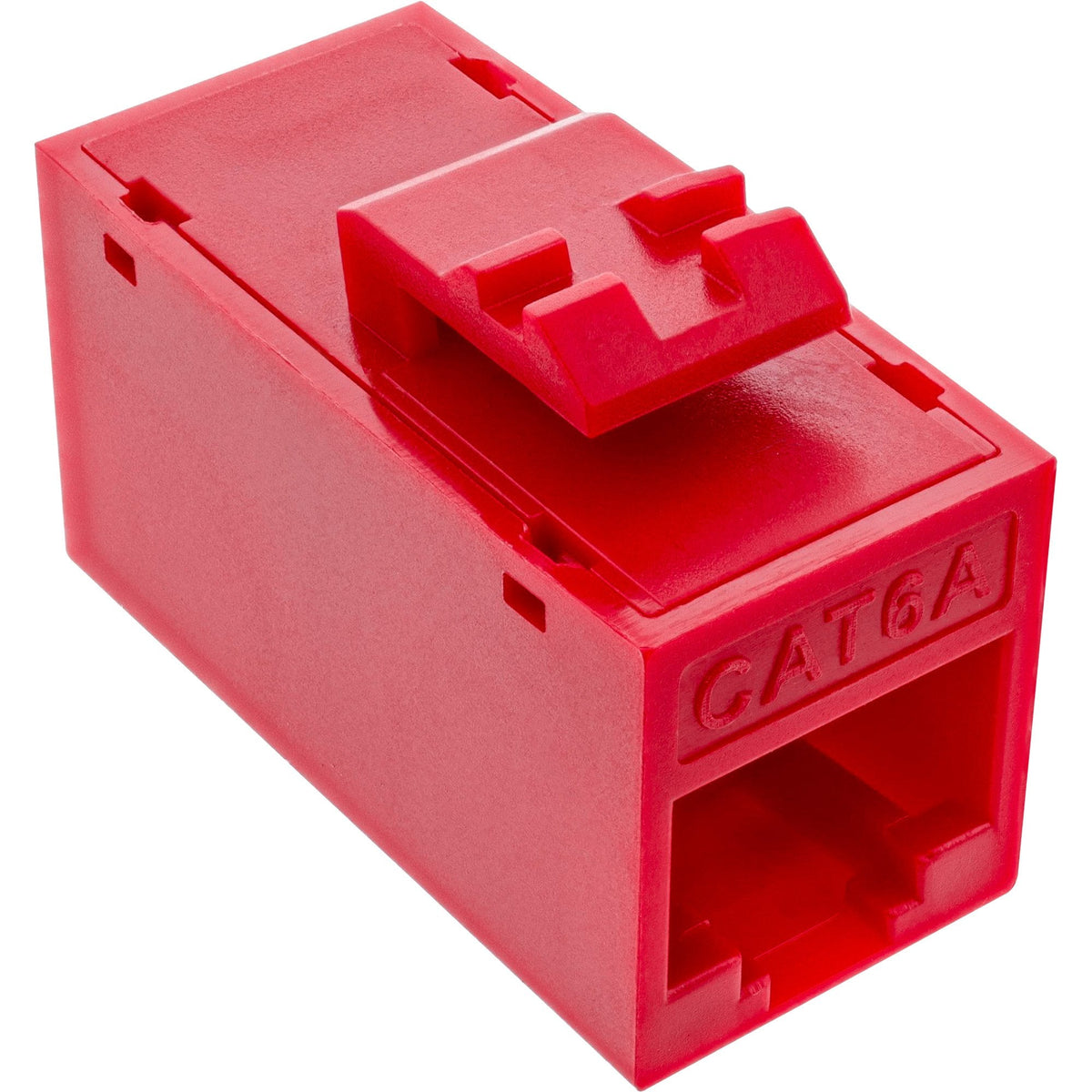 Conector 8pcs. Pack Inline® Keystone Coupler Rj45 F/F, Unshielded, Cat.6a Utp, Rojo