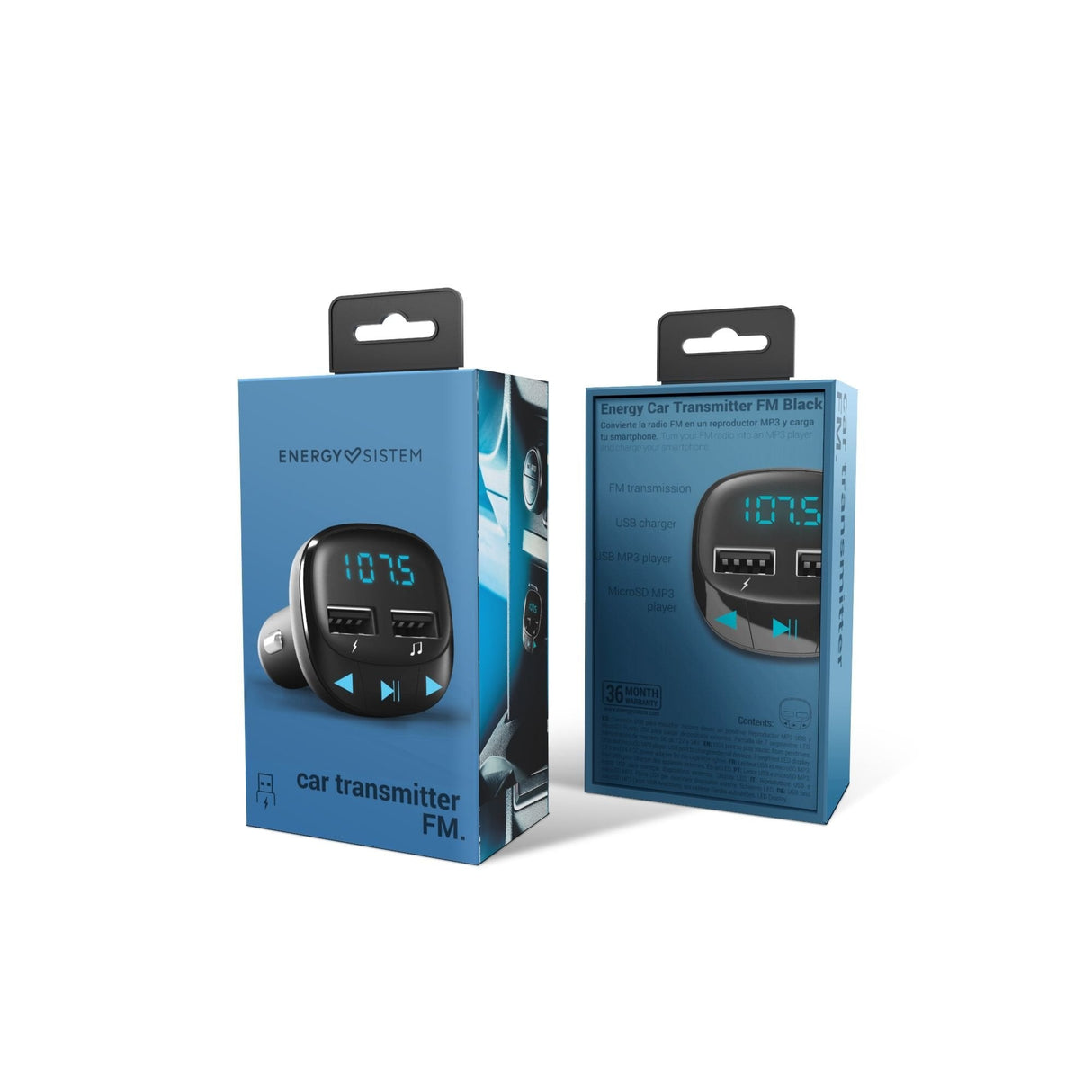 Energy Sistem Car Transmitter Fm Black (Microsd)