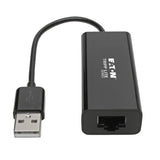 Adaptador Tripp Lite U236-000-R  Usb 2.0 Ethernet Nic - 10/100 Mbps, Rj45, Negro