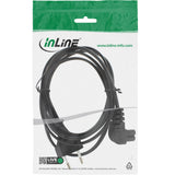 Cable De Alimentación Inline, Conector Euro A Conector Euro8 Angulado, Negro, 0,3 M