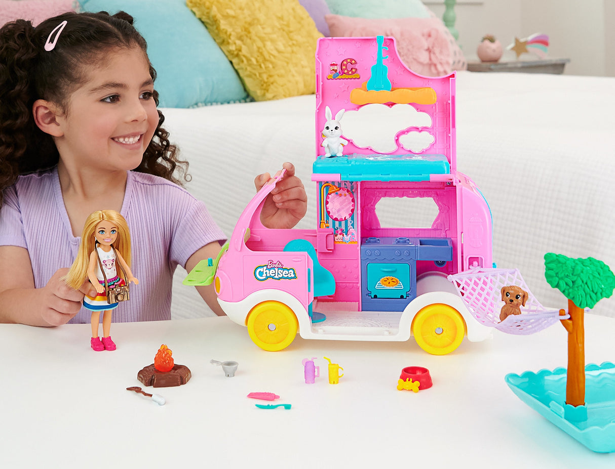 Mattel Barbie Chelsea 2-En-1 Camper Vehículo De Juguete
