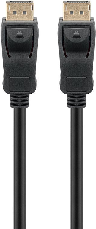 Goobay 5m Displayport 1.4-Verbindungscable [3d, 8k (4320p), Chapado En Oroe Kontakte, Mit Verriegelung]