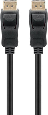 Goobay 5m Displayport 1.4-Verbindungscable [3d, 8k (4320p), Chapado En Oroe Kontakte, Mit Verriegelung]